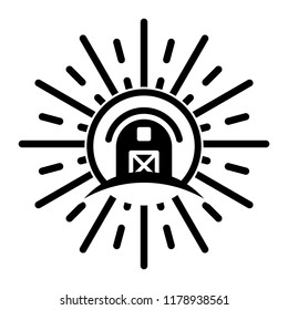 Farm Logo. Farming Icon. Agriculture Symbol. Vector Eps 08.