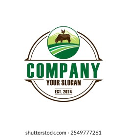 Logo des Betriebs, Vektorgrafik des Logos der Landwirtschaft