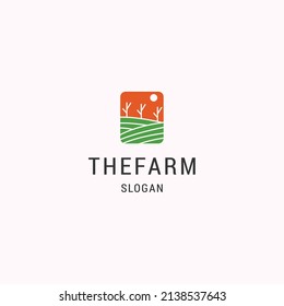 Farm logo icon design template vector illustration