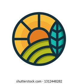Farm logo and icon design vector. 