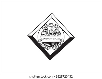 Farm Logo or Icon Design Vector Image