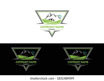 Farm Logo or Icon Design Vector Image