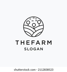 The farm logo icon template
