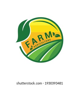 Plantilla vectorial de icono del logotipo de la granja. Vector de logotipo de la granja de diseño simple.