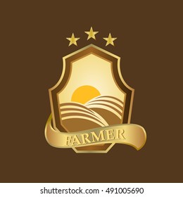 Farm logo labels and designs. Vector Illustration