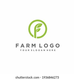 Farm logo with letter F concept