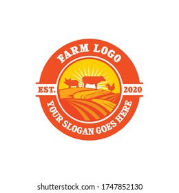 FARM LOGO , RANCH LOGO VECTOR