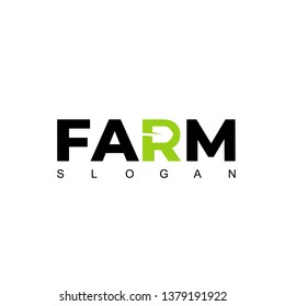 Farm Logo With Shovel Symbol