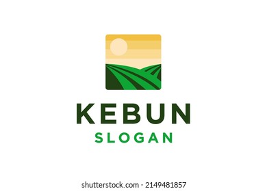 Farm logo template for agriculture company vector illustration.