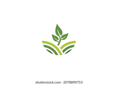 Farm logo template, agriculture design vector illustration