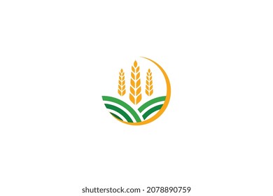 Farm logo template, agriculture design vector illustration