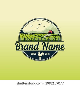 Farm logo template, cool logo, simple, very easy to use and print