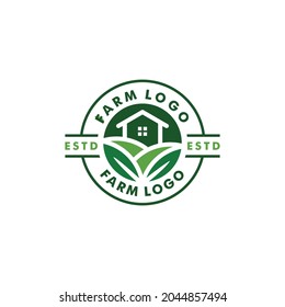 Farm logo template design icon logotype vector