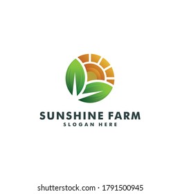 Farm Logo Template Design Sun Creative Stock Vector (Royalty Free ...