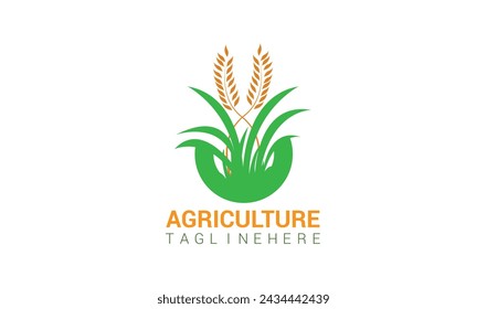 Vorlage für das Farm-Logo. Bauernhof grün kreatives Design,