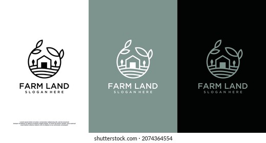 Farm logo template icon design
