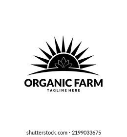farm logo template. Organic product sticker. Farmers Market