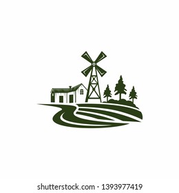 Farm Logo Template Stock Vector