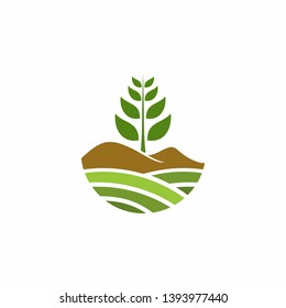 Farm Logo Template Stock Vector