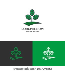 farm logo template vector illustration