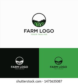 farm logo template vector illustration