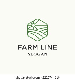 Farm logo template vector illustration design