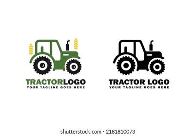 Farm logo. Tractor logo design vector