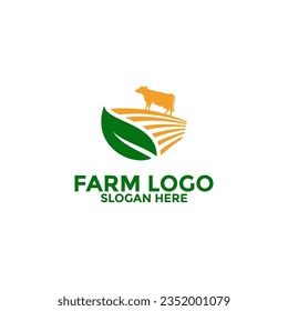 Farm logo vector, Creative Agriculture and Farm animal logo icon template