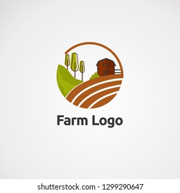 farm logo vector, icon, and element