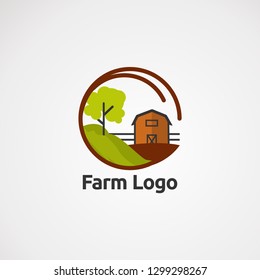 farm logo vector, icon, and element