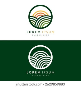  ilustração do vetor do logotipo da fazenda, ilustração do vetor do logotipo da agricultura