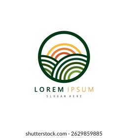  ilustração do vetor do logotipo da fazenda, ilustração do vetor do logotipo da agricultura