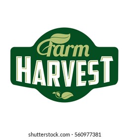 Farm Logo. Vector Illustration. Farm Food, Farm Harvest. Web Banners, Advertisements, Brochures, Business Templates. Isolated On A White Background