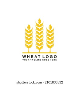 Bauernlogo. Design des Weizen-Logos, Vektorgrafik