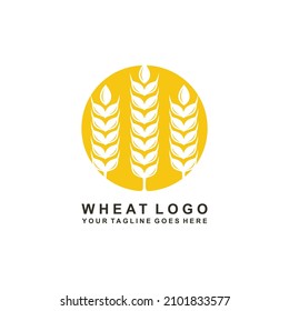 Farm logo. Wheat logo design vector illustration