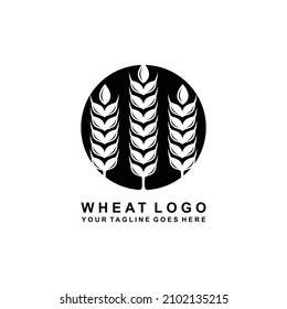 Farm logo. Wheat logo design vector illustration