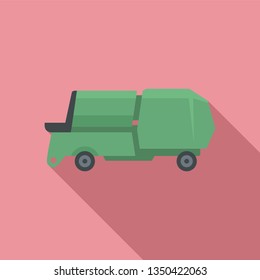 Farm machine icon. Flat illustration of farm machine vector icon for web design