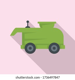 Farm machine icon. Flat illustration of farm machine vector icon for web design