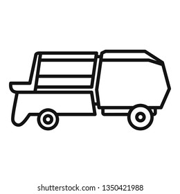 Farm machine icon. Outline farm machine vector icon for web design isolated on white background