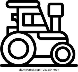 Farm Machinery Line Vector Icon Design