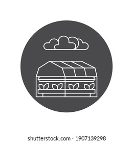 Farm management agriculture. Agricultural automation and robotics. Smart farming black glyph icon. Greenhouse IOT. Sign for web page, app. UI UX design element. Editable stroke.