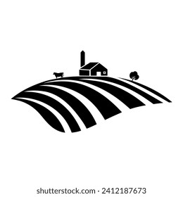 Farm Market Black Simple Logo Vector EPS10