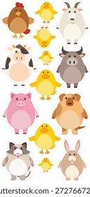 Adesivo de vetor de Ilustração do Farm Master pronto para imprimir