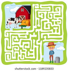 Character Training Firefighter Fireman Labyrinth Maze Stock Vector ...