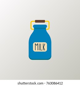 farm milk icon flat isolated on clean background metal bucket farm milk icon concept sign for your web site, mobile, logo, app and ui design farm milk icon vector illustration