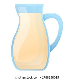 Farm milk jug icon. Cartoon of farm milk jug vector icon for web design isolated on white background