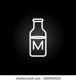 farm milk neon icon. Elements of farm set. Simple icon for websites, web design, mobile app, info graphics