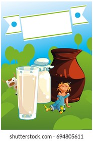 Farm milk and a shepherd boy