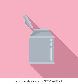 Farm milk tank icon flat vector. Factory cheese. Cow food