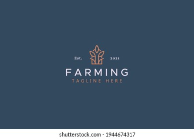 Farm and Nature Abstract Creative Logo Concept. Gate and Fence Park Symbol.